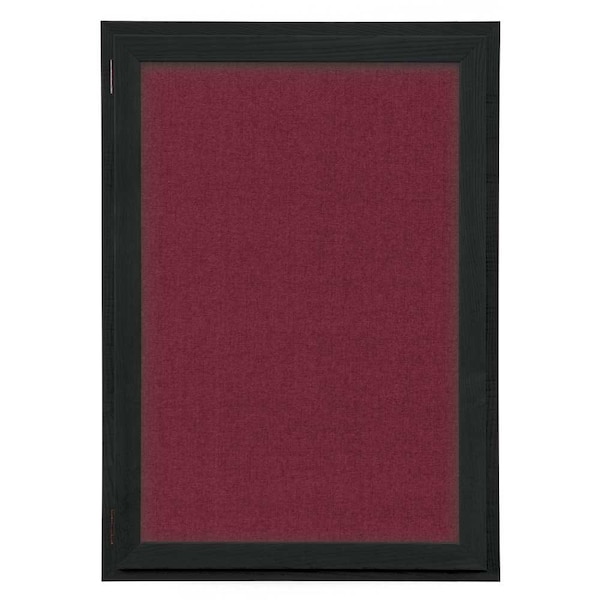 Outdoor Enclosed Combo Board, 72"x36", Black Frame/Black & Pearl